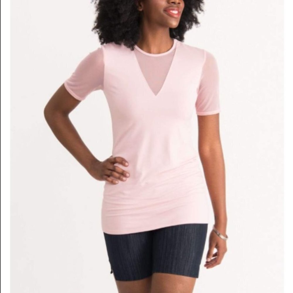 S/L Agnes & Dora Sheer V-Neck Tee D04
